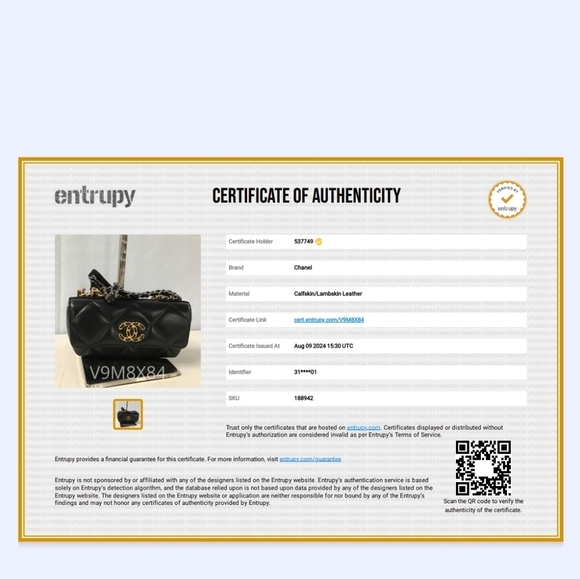 Chanel 19 Chain Shoulder Bag Glasses Case Gold X Silver Metal Fittings - Picture 12 of 12